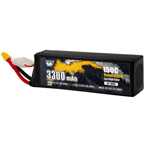 Ampxell FPV Racing series 3300mAh 14.8V 4S1P Lithium Ion Battery Pack for Drones