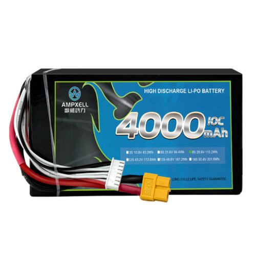 AMPXELL 4000mAh 28.8V 8S 10C High-Discharge Cylindrical Lithium Battery Pack